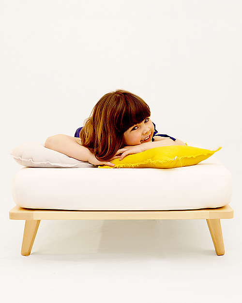 Mum and Dad Factory OUTLET Lit Junior Bed - Beech Wood + Rounded Foam Mattress - Showroom Sample Single Bed