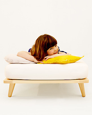 Mum and Dad Factory OUTLET Lit Junior Bed - Beech Wood + Rounded Foam Mattress - Showroom Sample Single Bed