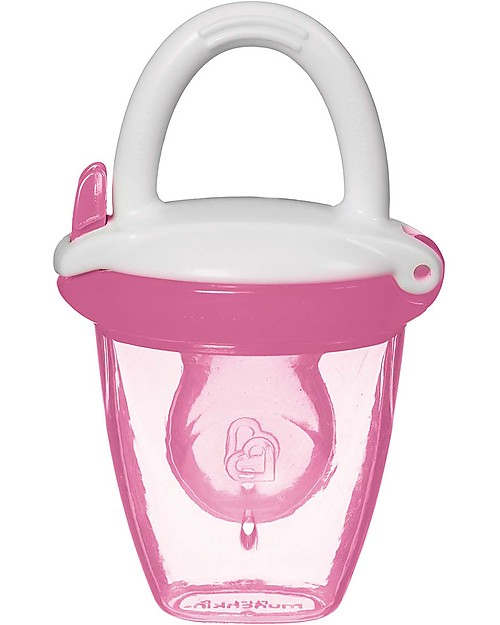 Munchkin Baby Food Feeder with Cap for Purees and Baby Food - Pink Dummies & Soothers