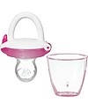 Munchkin Baby Food Feeder with Cap for Purees and Baby Food - Pink Dummies & Soothers