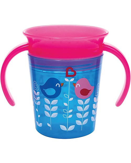 Munchkin Trainer Cup Miracle® 360°, 180 ml - Little birds, with handles Cups
