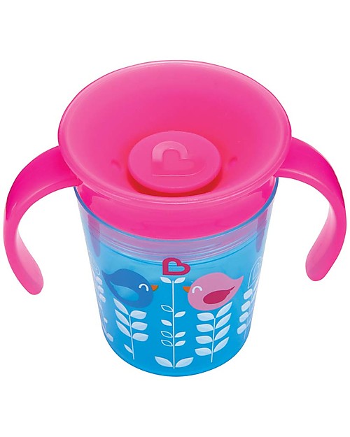 Munchkin Trainer Cup Miracle® 360°, 180 ml - Little birds, with handles Cups