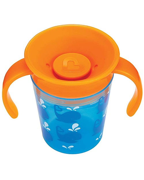 Munchkin Trainer Cup Miracle® 360°, 180 ml - Whales, with handles Cups