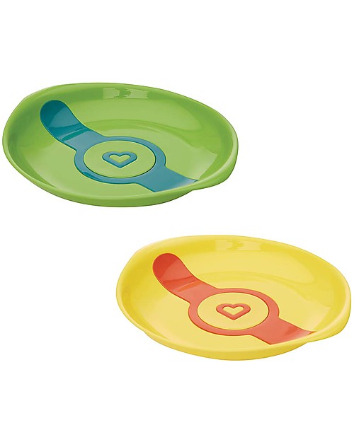Munchkin White Hot Plates, 2 pack - BPA-free! Bowls & Plates