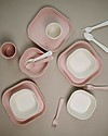 Mushie 2 Square Plates Set - Dishmachine Washable - Blush Bowls & Plates
