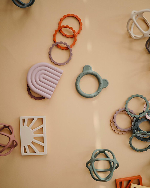 Mushie Bear Teether - 100% Food-Grade Silicone - Thyme Teethers