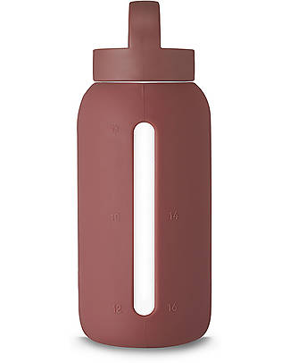 Muuki Bottle - Borosilicate Glass - Chocolate Plum - 750 ml - Reduce Plastic! Non-Thermal Water Bottles