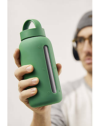 Muuki Bottle - Borosilicate Glass - Supreme Green - 750 ml - Reduce Plastic! Non-Thermal Water Bottles