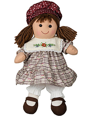My Doll Yelena Doll with Check Dress - Handmade - 27 cm Dolls