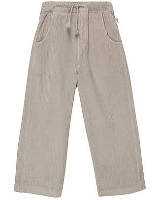 My Little Cozmo Corduroy Pants - Light Gray - 100% Organic Cotton Trousers