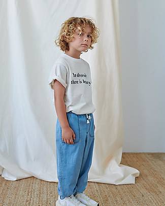 My Little Cozmo Denim Joggers Pants - 100% Cotton - with Drawstring Waistband and Side Pockets Trousers
