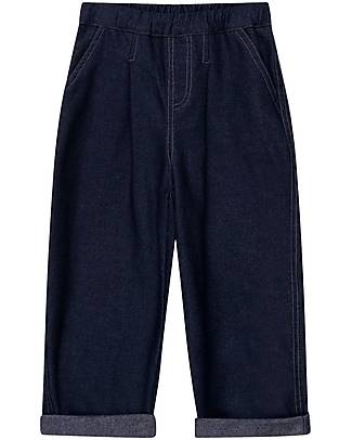 My Little Cozmo Denim Twill Pants - Blue - 100% BCI Cotton Trousers