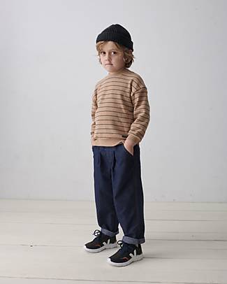 My Little Cozmo Denim Twill Pants - Blue - 100% BCI Cotton Trousers