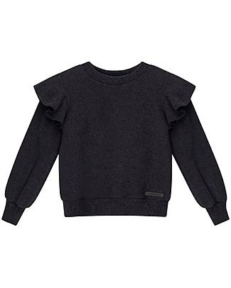 My Little Cozmo Knit Ruffle Sweater - Dark Grey Jumpers
