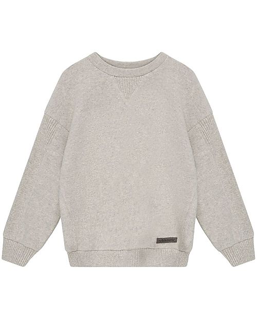 My Little Cozmo Organic Knit Sweater - Light Grey Sweatshirts
