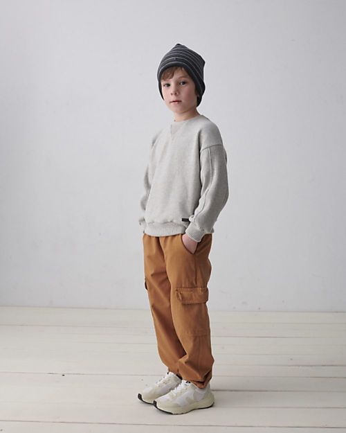 My Little Cozmo Organic Knit Sweater - Light Grey Sweatshirts