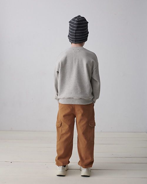 My Little Cozmo Organic Knit Sweater - Light Grey Sweatshirts