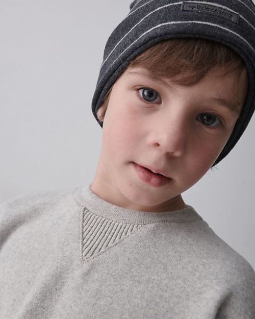 My Little Cozmo Organic Knit Sweater - Light Grey Sweatshirts
