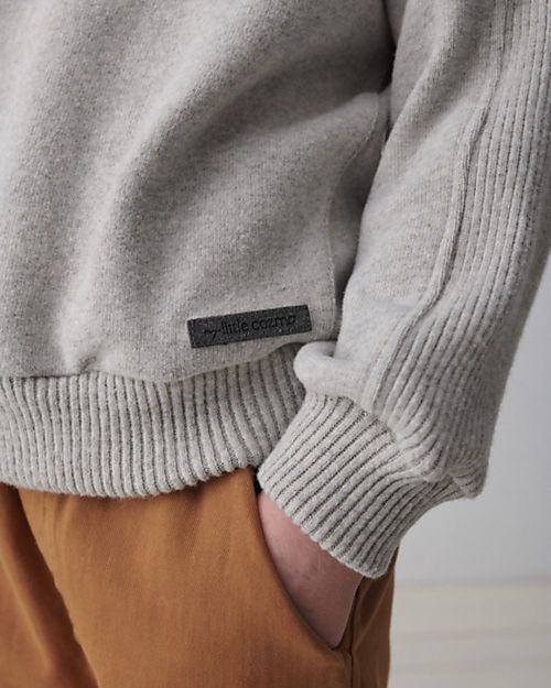My Little Cozmo Organic Knit Sweater - Light Grey Sweatshirts