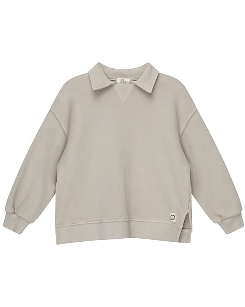 My Little Cozmo Organic Plush Sweatshirt - V Neckline - Light Grey Sweatshirts