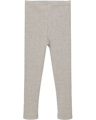 My Little Cozmo Organic Rib Leggings - Light Grey Leggings