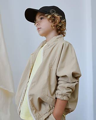 My Little Cozmo Poplin Bomber Jacket - Sand - 100% Organic Cotton Poplin GOTS Certified Jackets