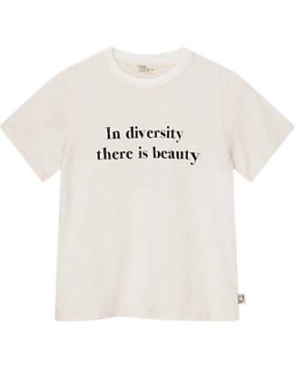 My Little Cozmo Print Slub T-Shirt "In Diversity there is Beauty" - Ivory - 100% Organic Cotton GOTS T-shirts