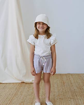 My Little Cozmo Slub Ruffle T-Shirt - Ivory - 100% Organic Cotton GOTS T-shirts