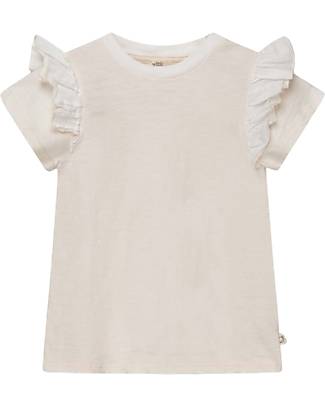 My Little Cozmo Slub Ruffle T-Shirt - Ivory - 100% Organic Cotton GOTS T-shirts