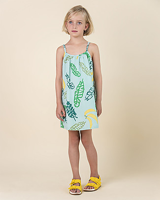 Nadadelazos Banana Leaves Dress - 100% Organic Cambric Dresses