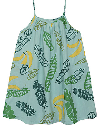 Nadadelazos Banana Leaves Dress - 100% Organic Cambric Dresses