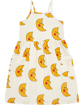 Nadadelazos Dress Moons - Beige - 100% Cotton Cambric Dresses