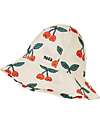 Nadadelazos Kids Summer Hat Cherries - Ivory - 100% Organic Cotton Sunhats
