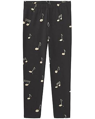 Nadadelazos Leggings - Notes - Black - Organic Cotton GOTS Leggings