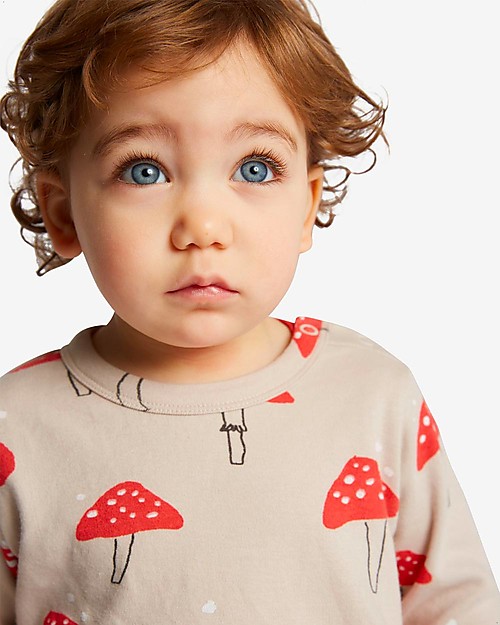 Nadadelazos Long Sleeve Baby Shirt - Magic Mushrooms - 100% Organic Cotton Long Sleeves Tops