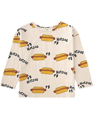 Nadadelazos Long-Sleeved T-Shirt - Hot Dog - 100% Organic Cotton GOTS Long Sleeves Tops