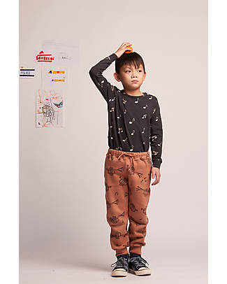 Nadadelazos Long-Sleeved T-Shirt - Notes - Lila - 100% Organic Cotton GOTS Long Sleeves Tops