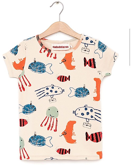 Weird Fish Men Organic Cotton Jersey Logo Graphic Print T shirt