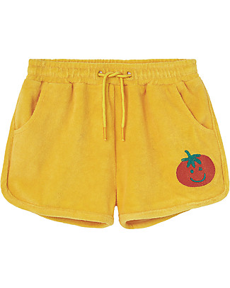Nadadelazos Shorts Tomato - Sun Yellow - Cotton Terry Shorts
