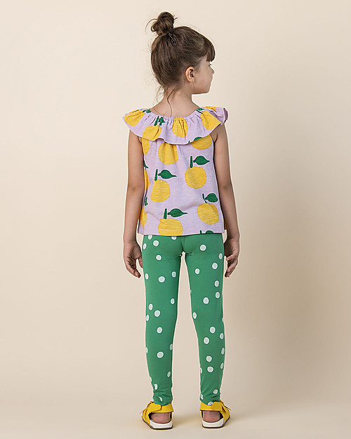 Nadadelazos Sonia Leggings - Green Dots - Cotton Leggings
