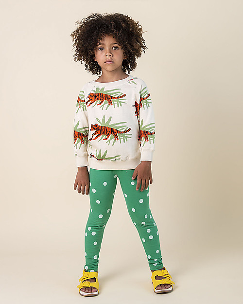 Nadadelazos Sonia Leggings - Green Dots - Cotton Leggings