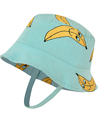 Nadadelazos Summer Baby Hat Banana Friends - Turquoise - 100% Organic Cotton Sunhats
