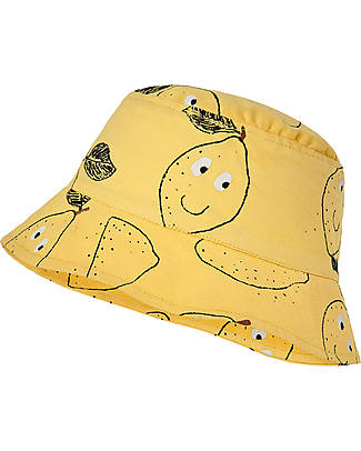 Nadadelazos Summer Hat Lemon & Leaves - Sun Yellow - 100% Organic Cotton Sunhats