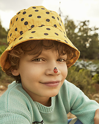 Nadadelazos Summer Hat Minidots - Sun Yellow - 100% Organic Cotton Hats