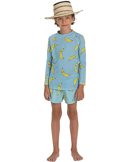 Nadadelazos Swim Shorts Banan Friends - Turquoise - with Drawstring Swimming Trunks