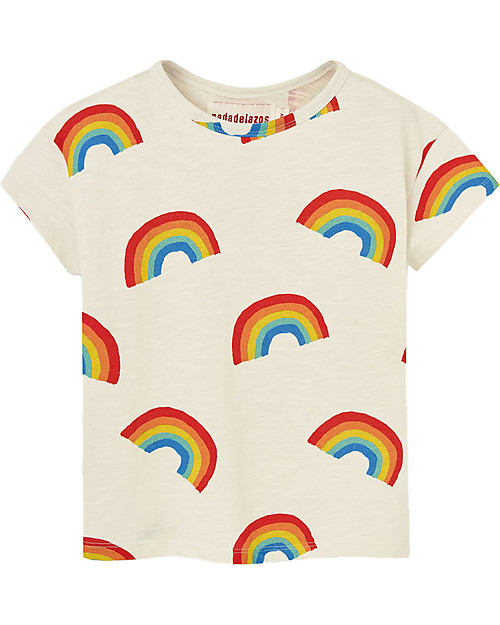 Nadadelazos T-shirt Rainbows - Ivory - 100% Organic Cotton jersey T-shirts
