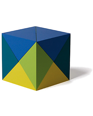 Naef Spiele Wooden Constructions - Blue green and yellow - Agon Wooden Stacking Toys