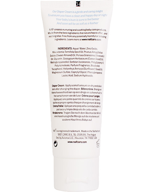 NAIF Baby Care Natural Diaper Cream - No Nasties (No SLES/SLS, Parabens, PEG, Mineral Oils) Nappy Creams