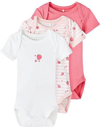 Name it 7 Pack Body - Short Sleeves - Camellia Rose - Organic Cotton Short Sleeves Bodies