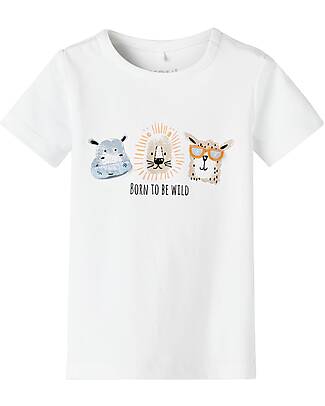 Name it Animal Print T-Shirt - White - Organic Cotton T-shirts